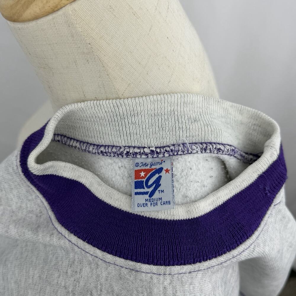 Vintage 90s The Game Minnesota Vikings Crewneck Sweatshirt Logo Athletic USA M - Picture 6 of 7